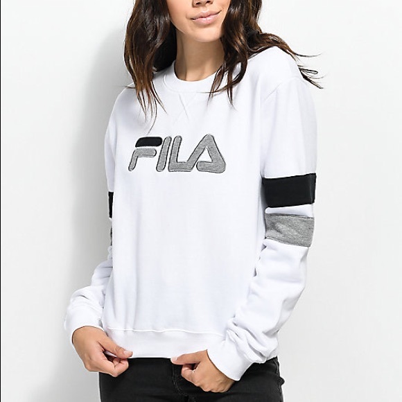 fila black crew neck